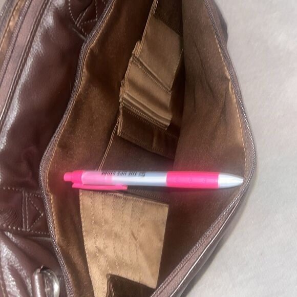 ILI New York brown leather briefcase - Picture 5 of 6